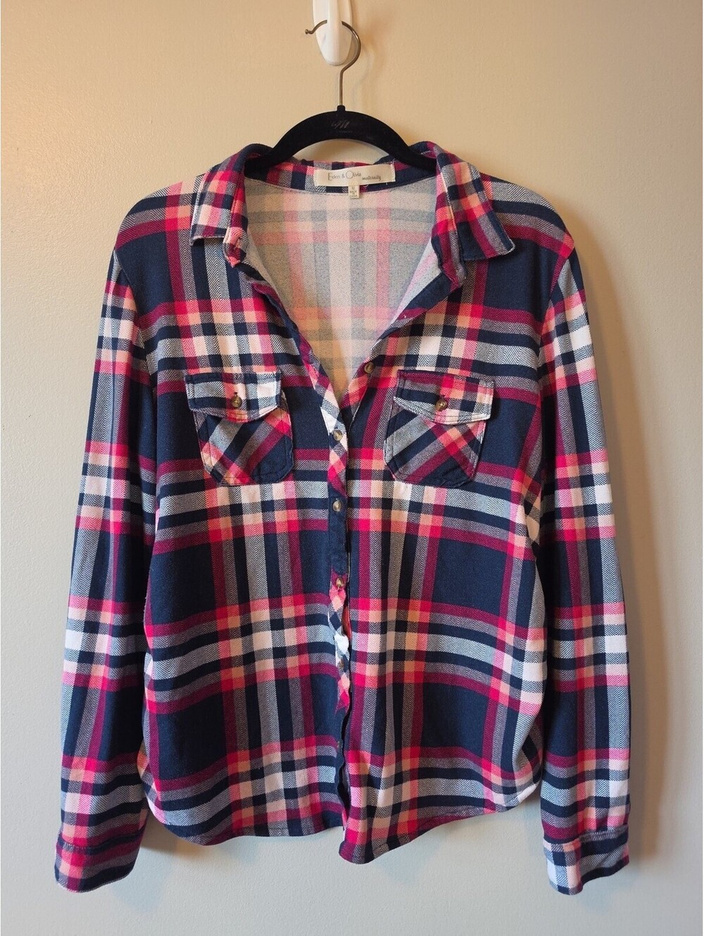 Eden & Olivia plaid maternity shirt